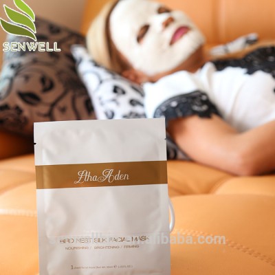 Private Label Natural birds nest silk protein facial face mask